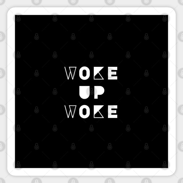 Woke Up Woke Sticker by Abby Anime